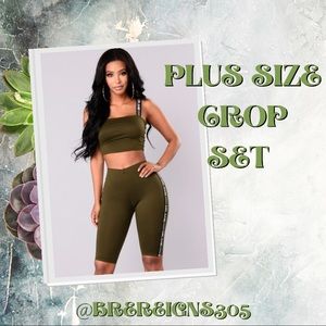 🌻 Plus Size Crop Set